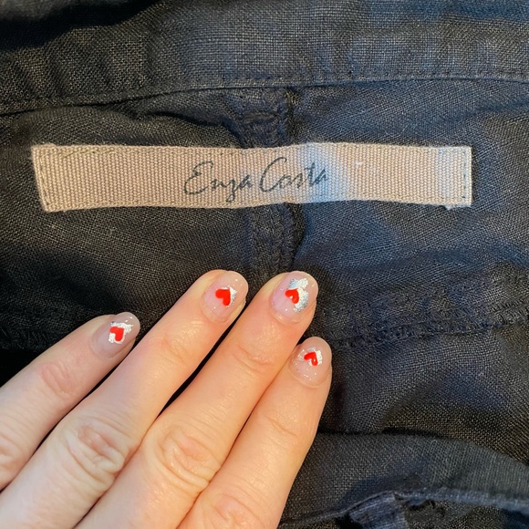 Enza Costa High Waist Wide Leg Linen Pants - Picture 3 of 6